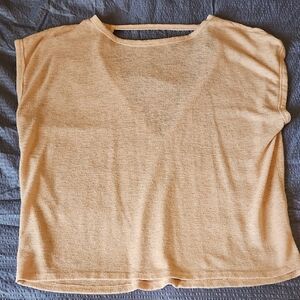 Forever 21 Light Tan Short Sleeve Top
